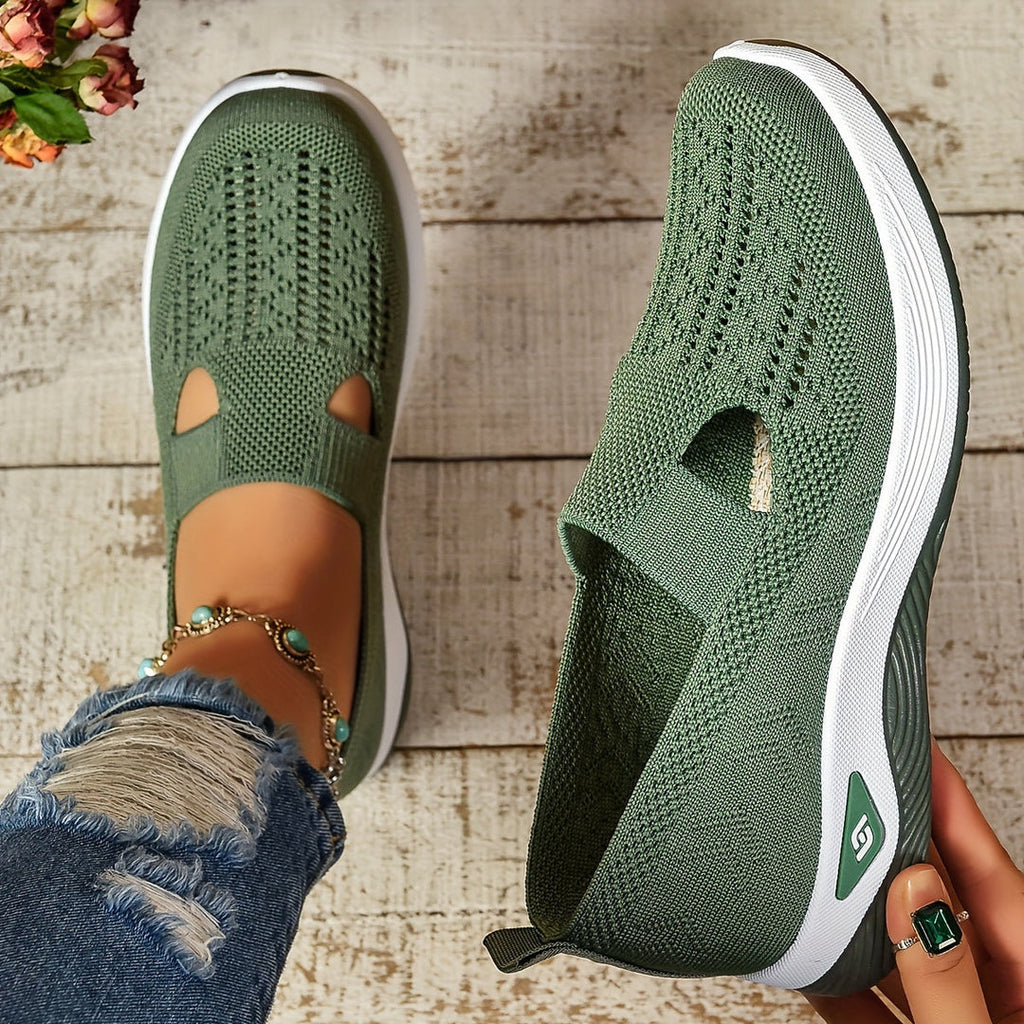 Women's Perforated Slip-On Sneakers with Orthopedic Insole