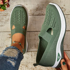 Women's Perforated Slip-On Sneakers with Orthopedic Insole