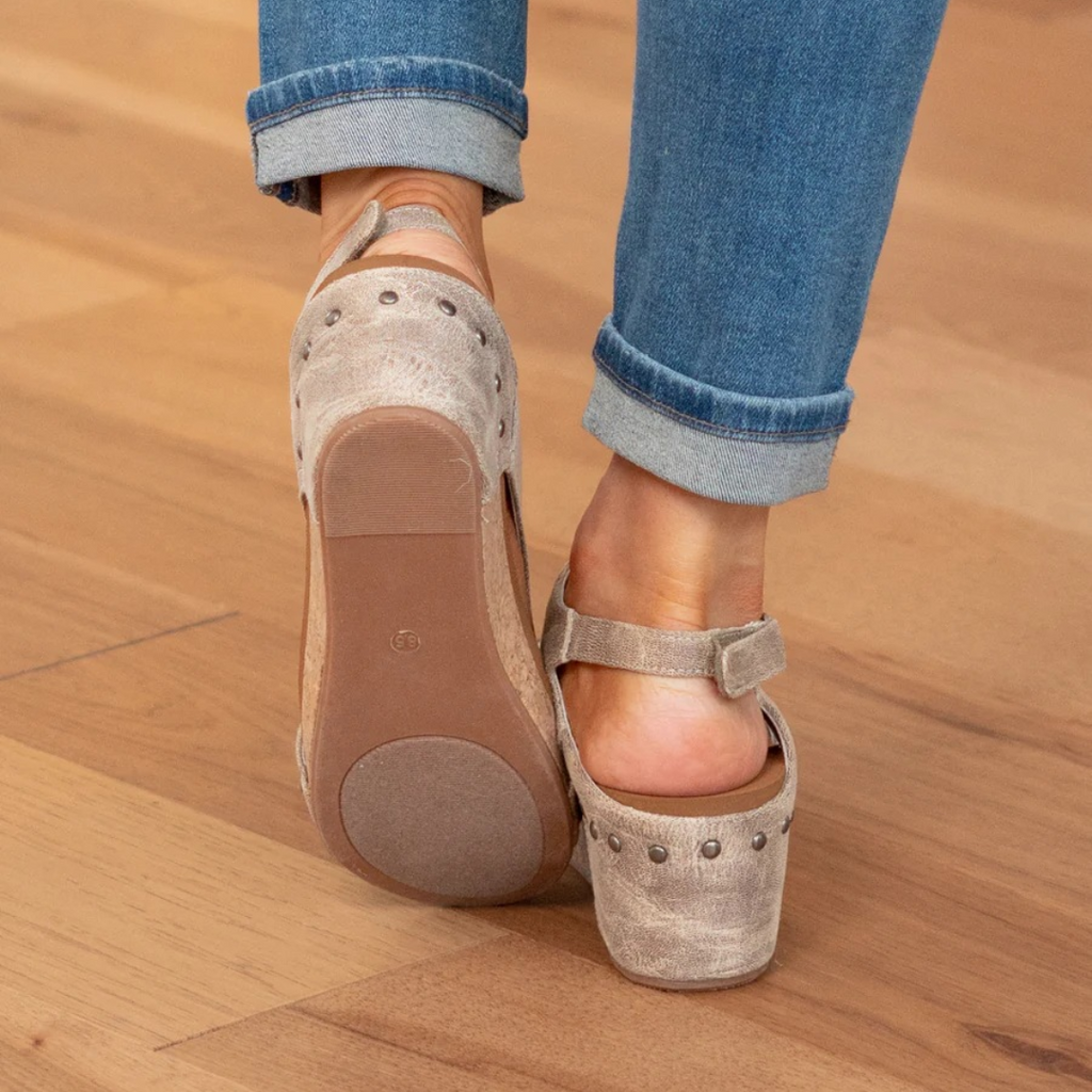 Women's Open-Toe Slingback Wedge Sandals