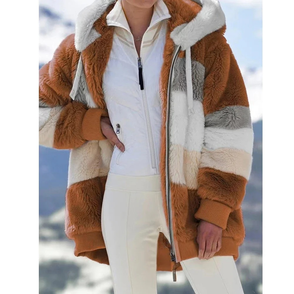 Women's Colorblock Teddy Jacket green
