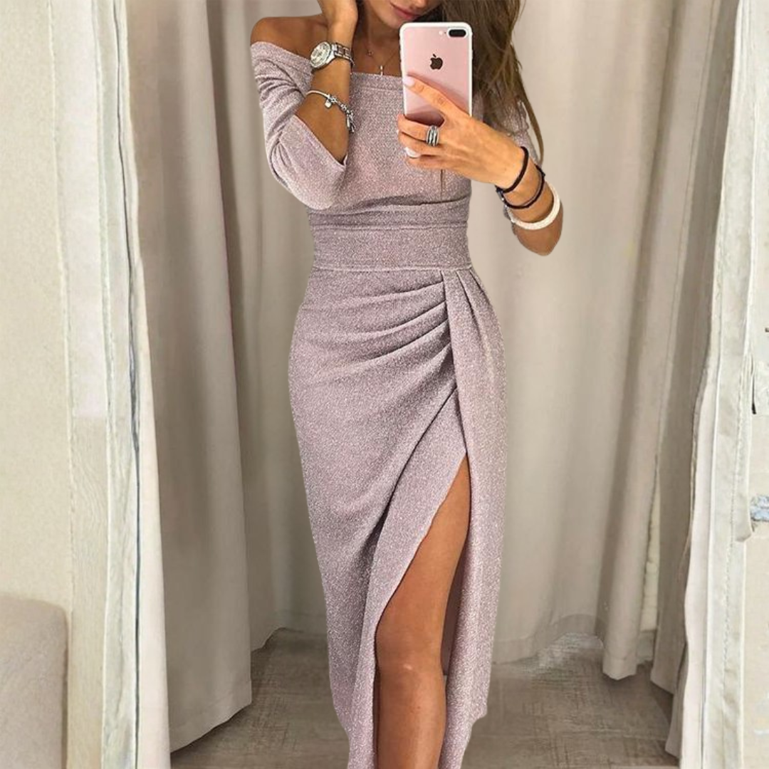 Averelle Elegant Midi Dress Pink