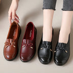 Women's Cushioned Slip-On Loafers with Moc Toe
