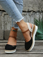 Women's Woven Orthopedic Sandals with Cushioned Sole