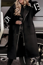 Women's Hooded Oversized Longline Knit Coat