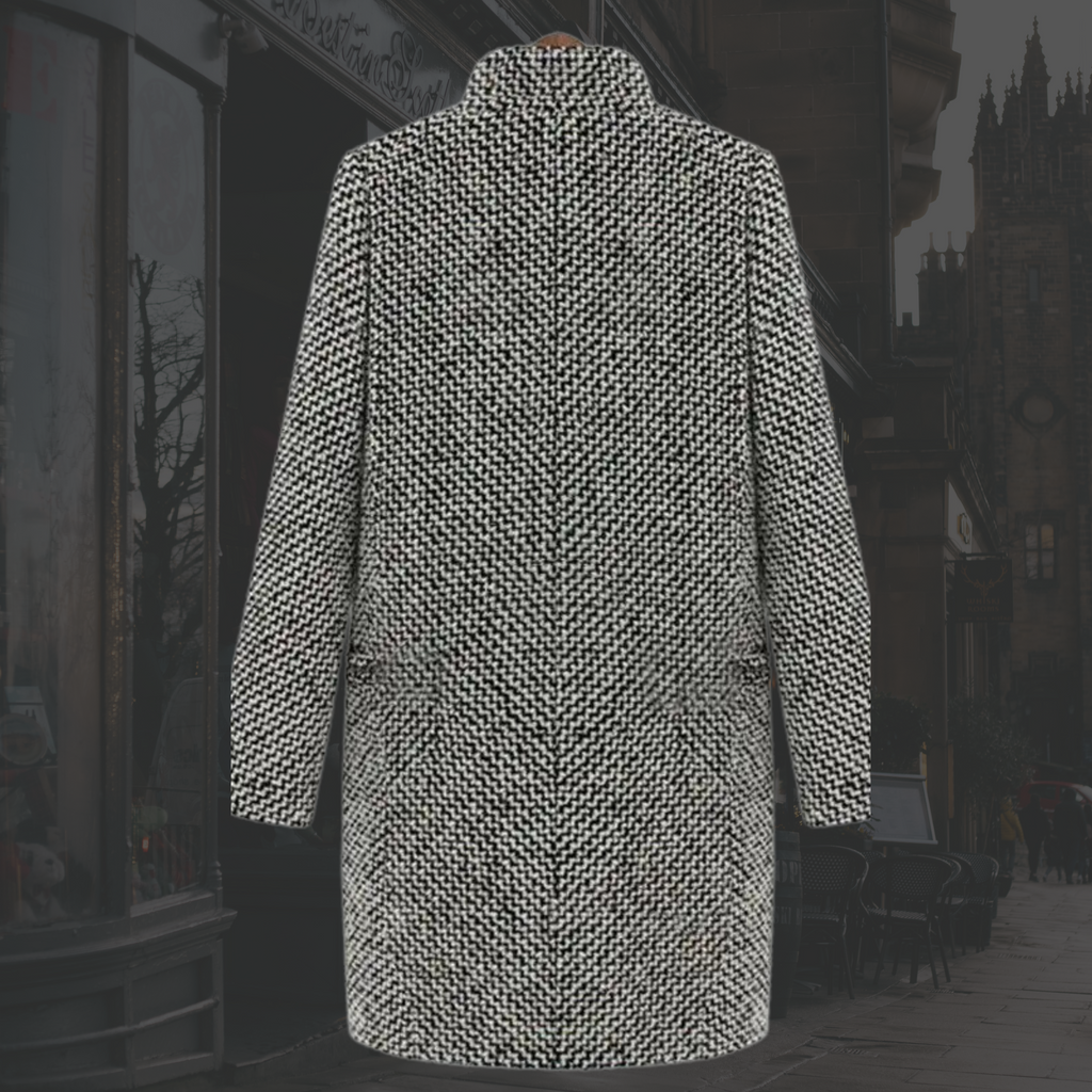 Women's Tailored Lapel Coat with Single-Breasted Front