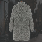 Women's Tailored Lapel Coat with Single-Breasted Front