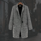 Women's Tailored Lapel Coat with Single-Breasted Front