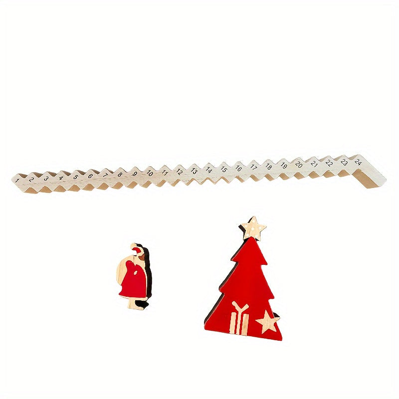Wooden Santa Countdown Calendar | 24-Day Christmas Decoration