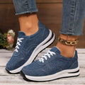 Women's Orthopedic Lace-Up Sneakers with Mesh Panels