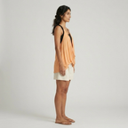 Draped Halter Overlay Top