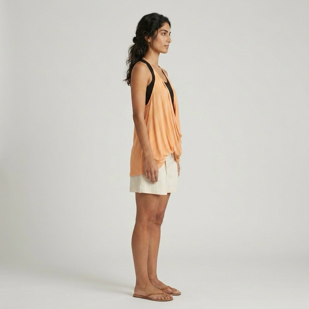 Draped Halter Overlay Top