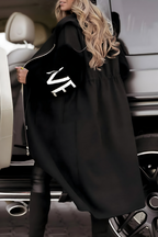 Women's Hooded Oversized Longline Knit Coat