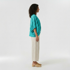 Textured Cocoon Sleeve Open Jacket