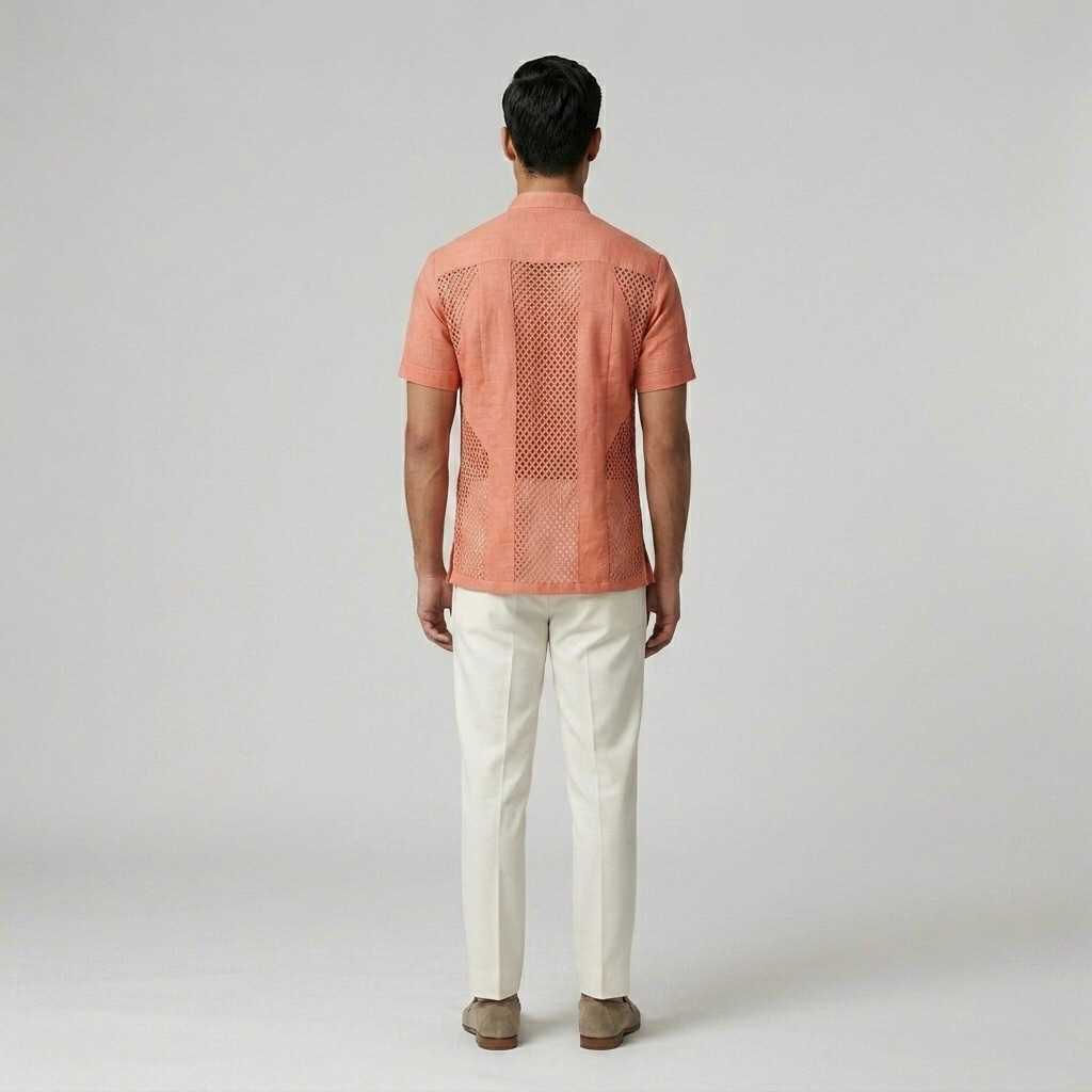 Origami Mesh Statement Shirt