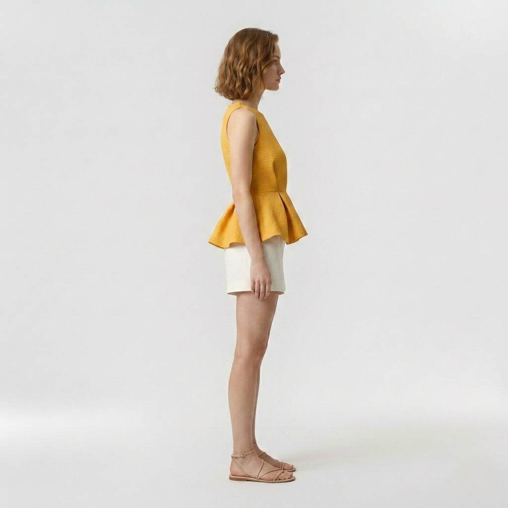 Sculpted Peplum Top