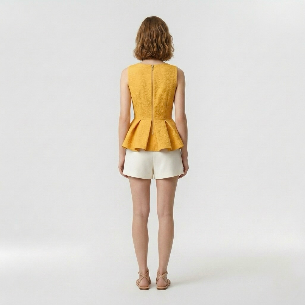 Sculpted Peplum Top