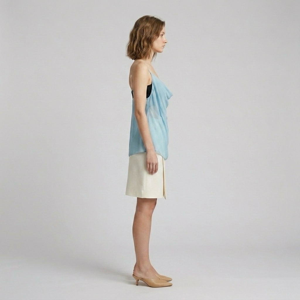 Draped Neck Cami Blouse