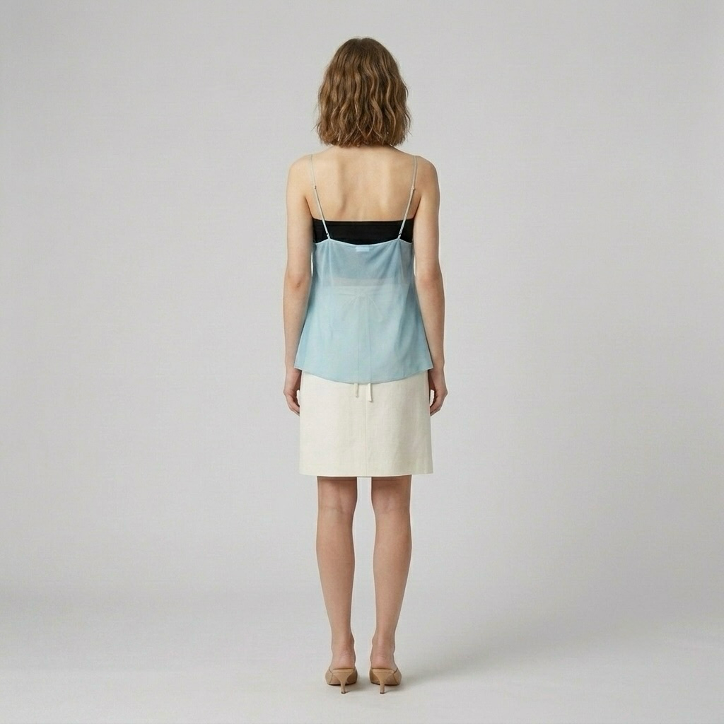 Draped Neck Cami Blouse