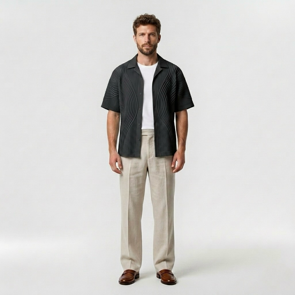 Contour Pleated Resort Shirt