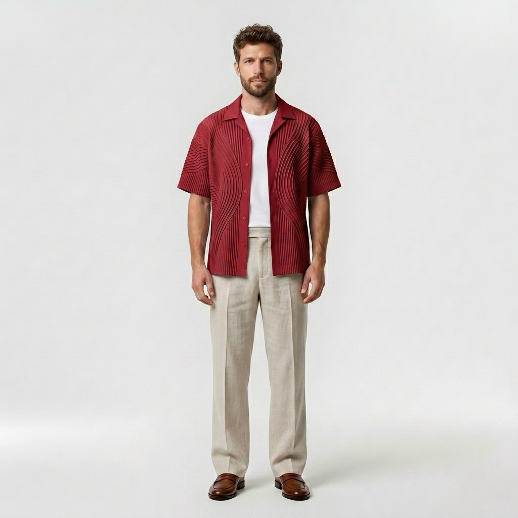 Contour Pleated Resort Shirt