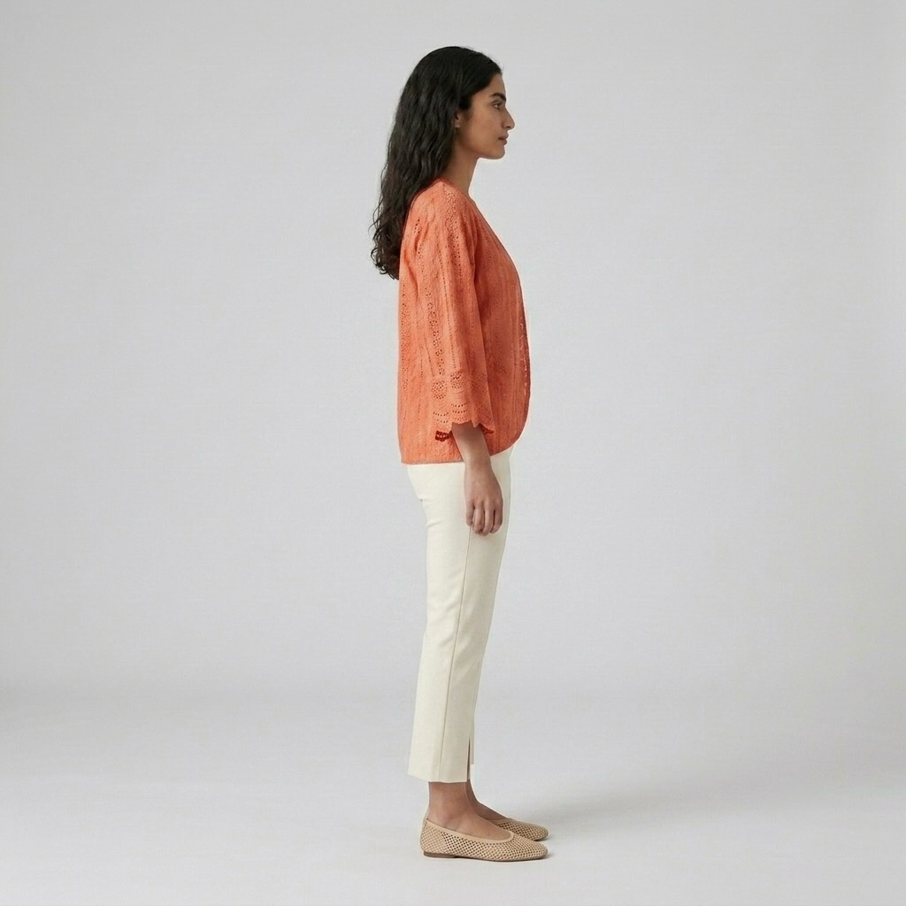 Open Front Lace Kimono Jacket