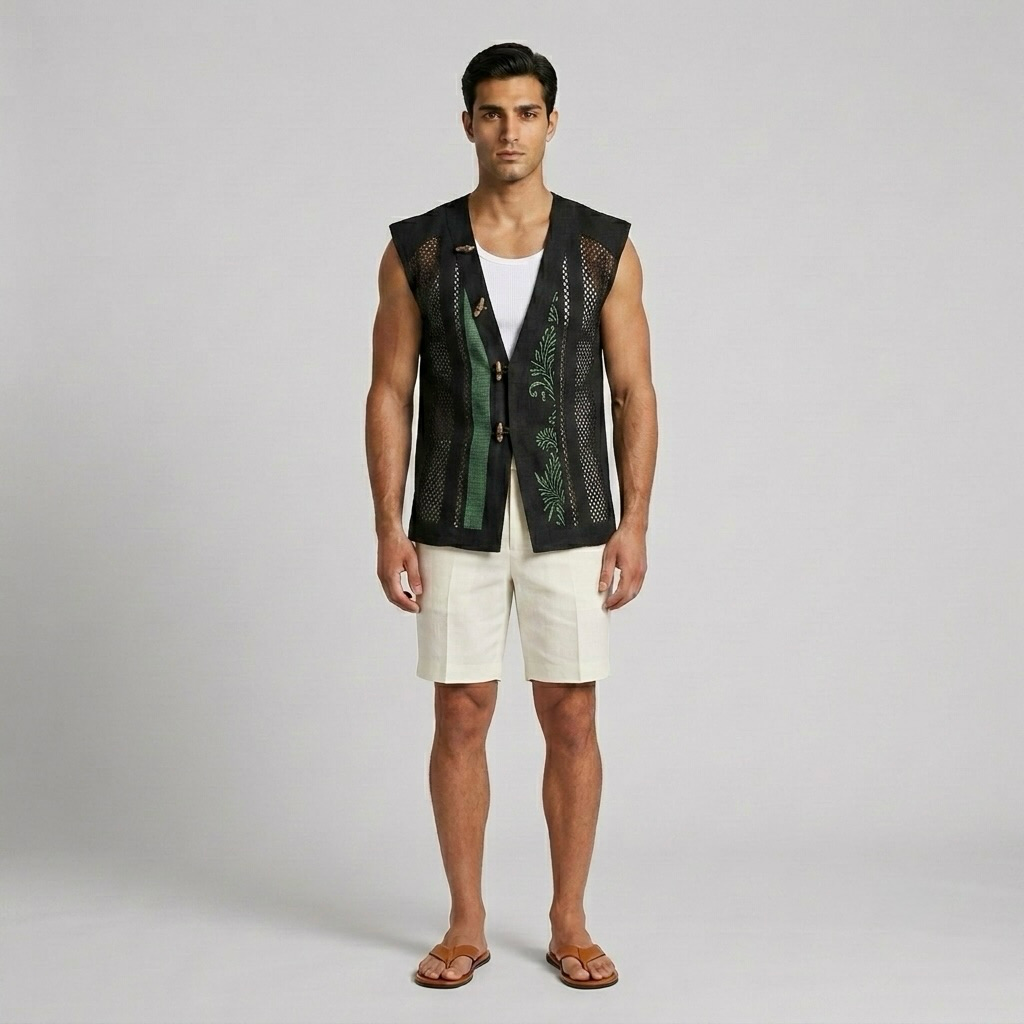 Coastal Artisan Mesh Vest