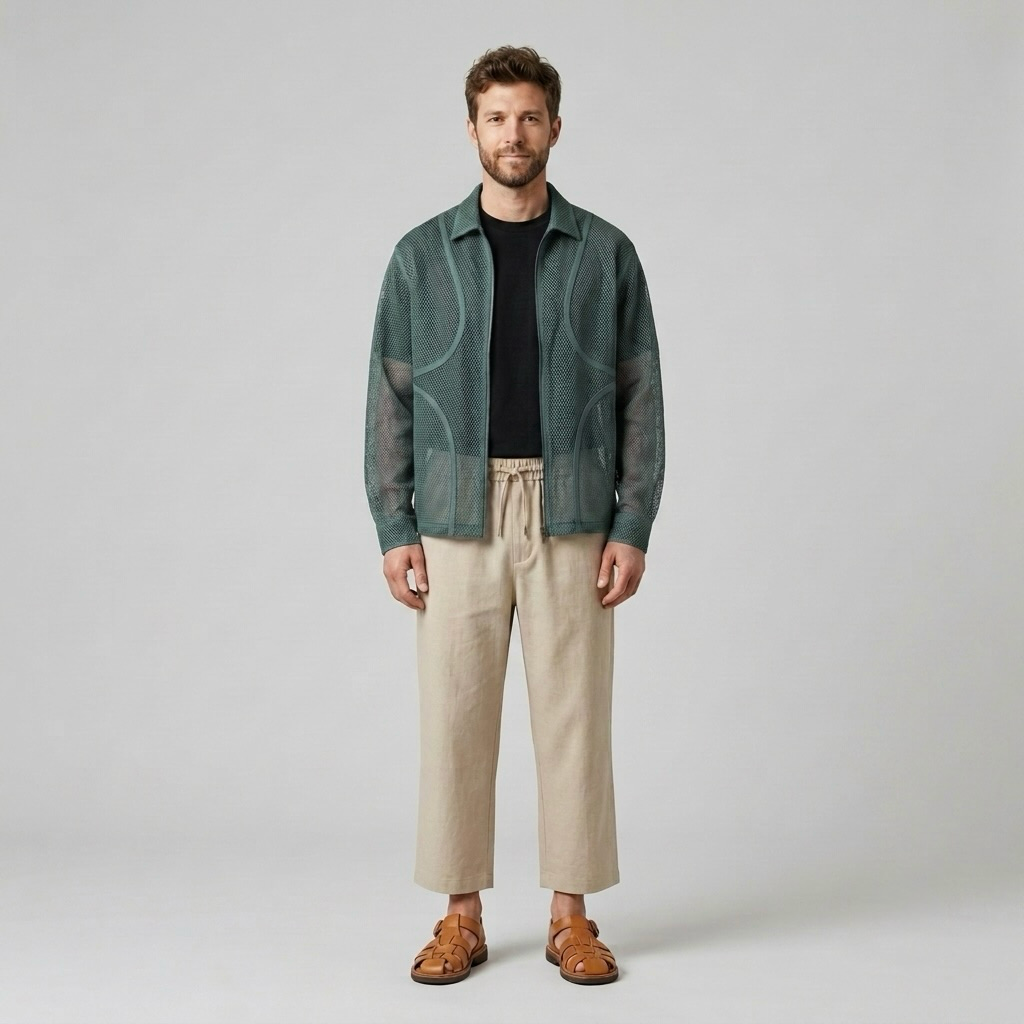 Mesh Resort Overshirt