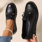 Women's Cushioned Slip-On Loafers with Moc Toe