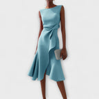 Women's Ruffle Hem Wrap Midi Dress detail