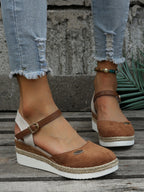 Women's Woven Orthopedic Sandals with Cushioned Sole
