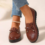 Women's Cushioned Slip-On Loafers with Moc Toe