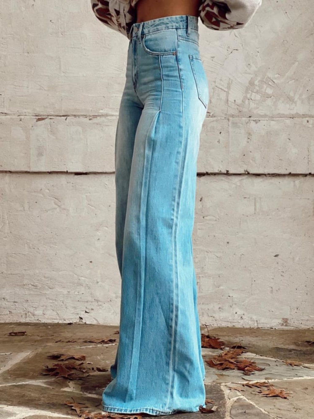 Printed Pants - Blue detail
