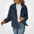 Women's Zip-Front Textured Plush Jacket