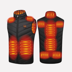 Men's Heated Quilted Vest with Stand Collar and USB Power