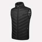 Men's Heated Quilted Vest with Stand Collar and USB Power