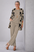 Three-Piece Cardigan Set - Taupe