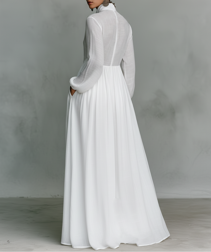 Veronica Maxi Minimalist Dress Side