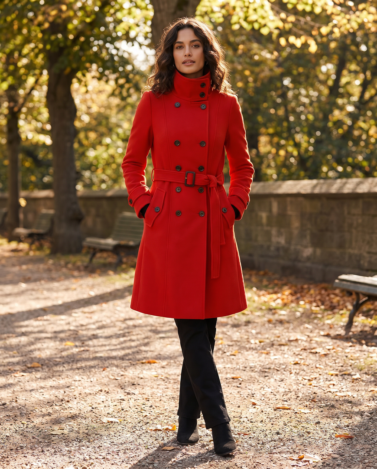 Stand Collar Coat - Gray