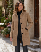 Retro Knit Coat - Denim