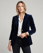 Velvet Blazer - Wine Red