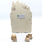 LumiFest Wooden Advent Calendar with 24 Compartments and LED Lighting