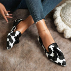 Women's Pointed Toe Slip-On Loafers with Structured Upper