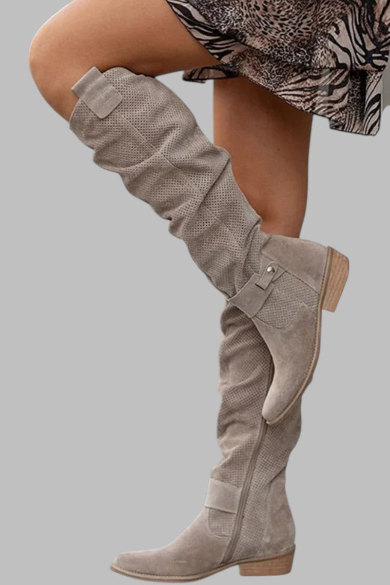 Women's Slouchy Boots Khaki