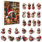 Dachshund Christmas Advent Calendar | 24 Acrylic Ornaments
