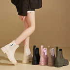 Women's Pull-On Rain Boots with Waterproof Shell