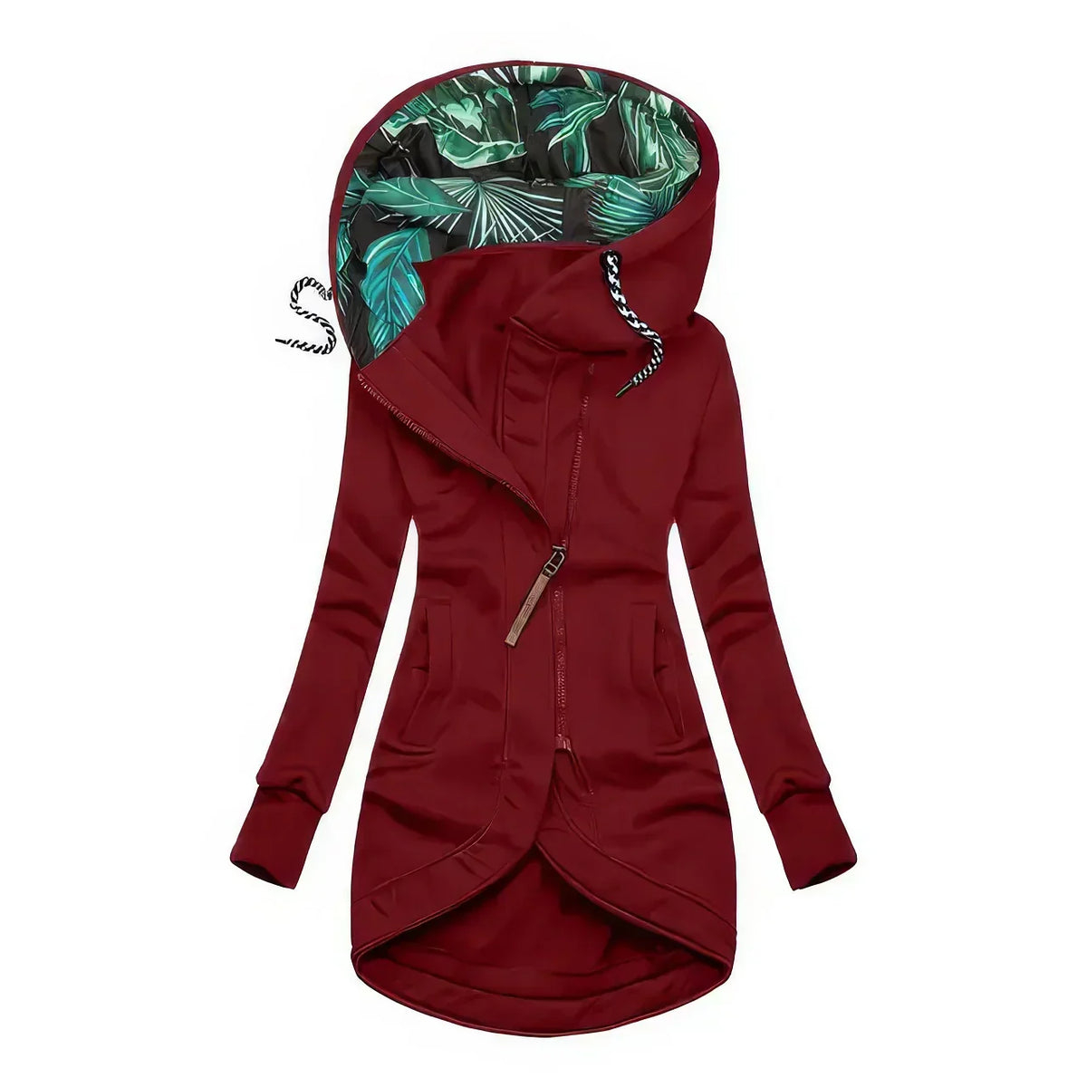 Women's Jacket with Contrast Printed Lining