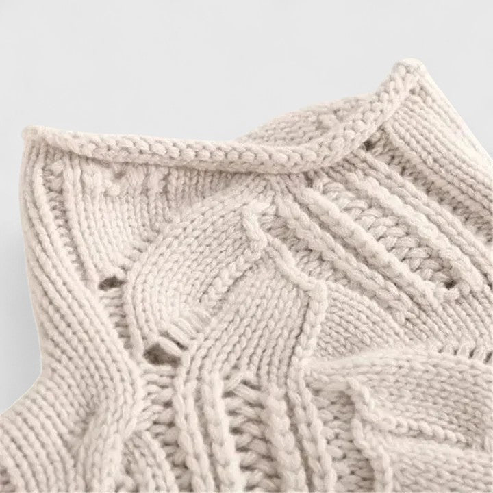 Cable Knit Sweater - Blue back
