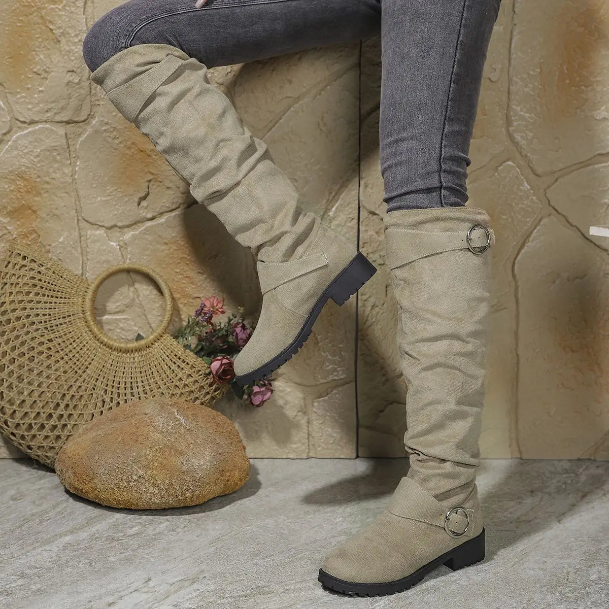 Women's Ring Accent Boots Detail