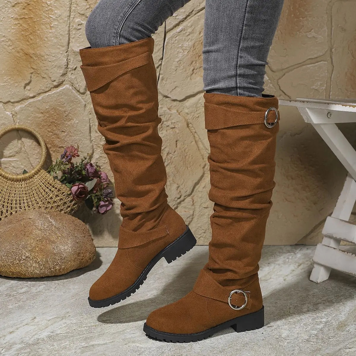 Women's Ring Accent Boots Side