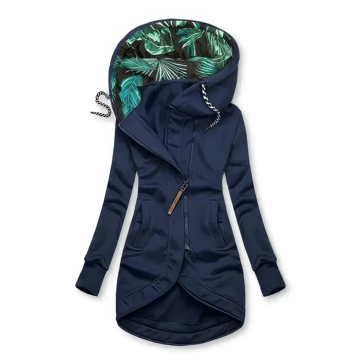 Women's Jacket with Contrast Printed Lining